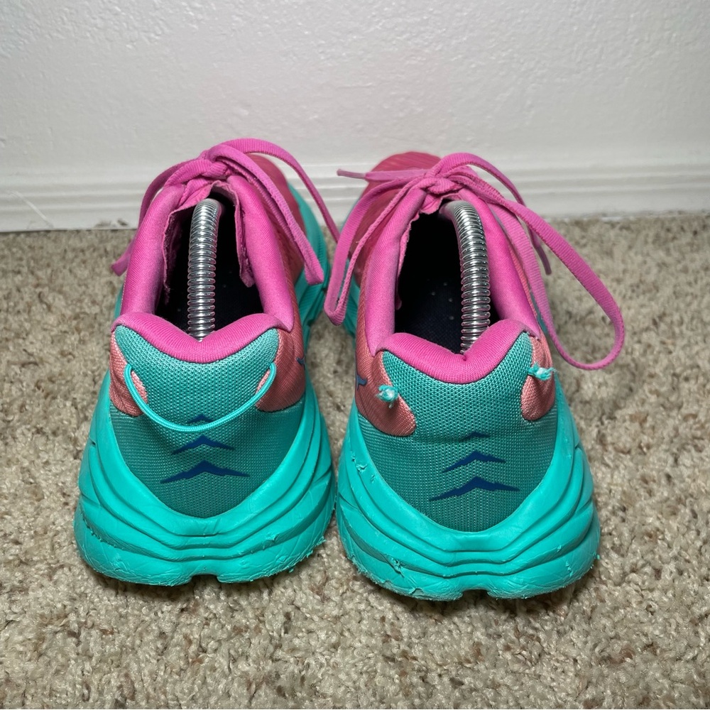 Hoka One One Rincon 3 Womens Phlox Pink Atlantis / Turquoise Sz 10.5B *SEE PICS* - Picture 5 of 9